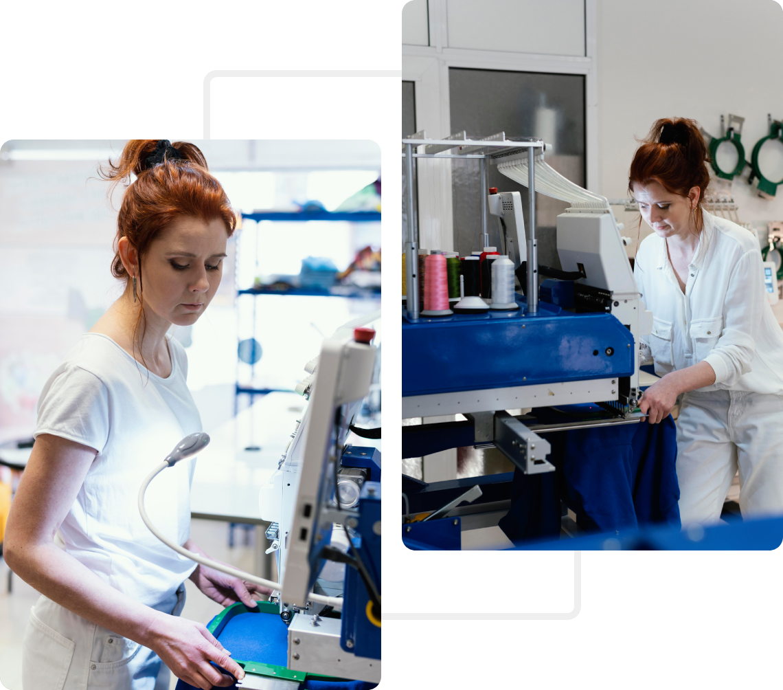 Women working in a laboratory setting with scientific equipment.
