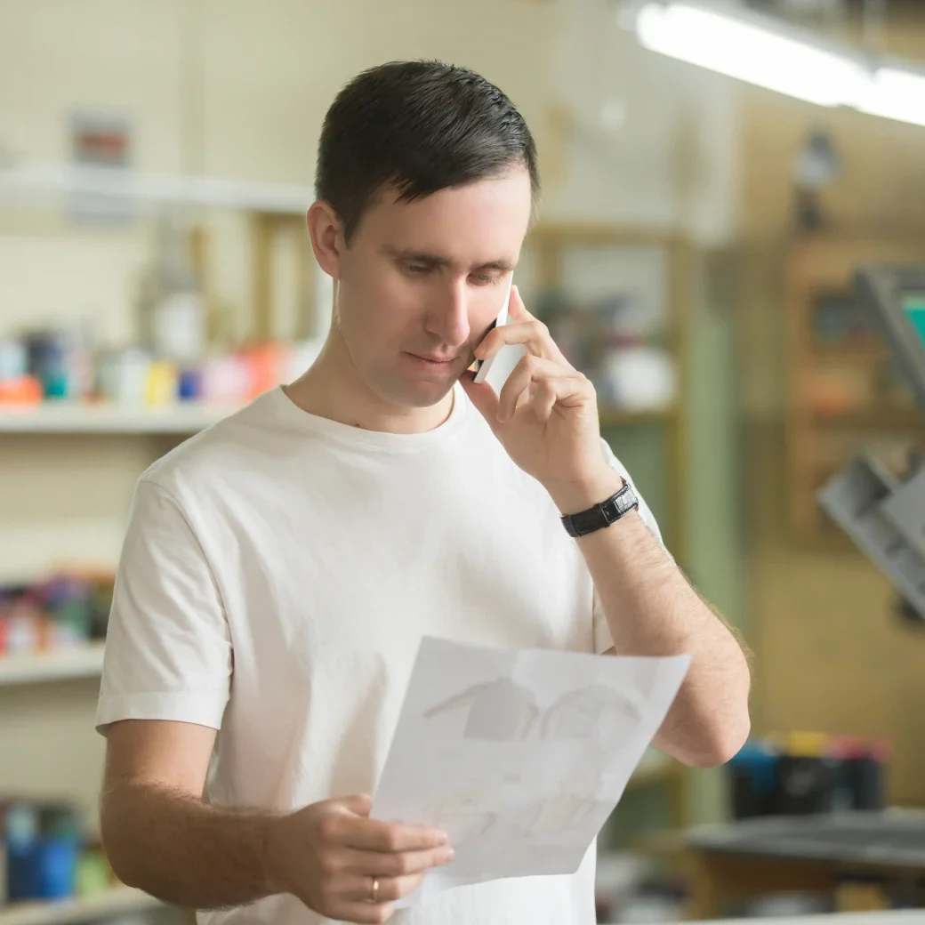 Individual multitasking with phone and paper